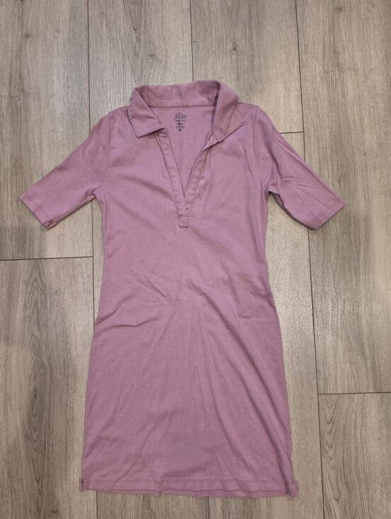 J. Crew Dresses & Skirts - J.Crew Perfect Fit Pink Collared Midi T Shirt Dress Size XS